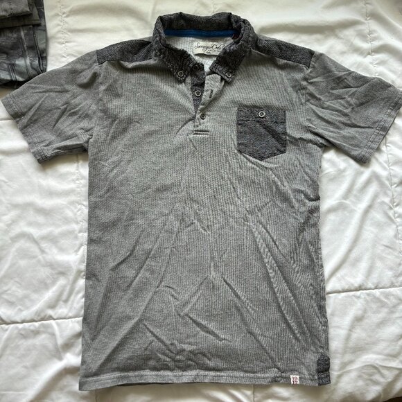 Sovereign Code Boys Medium Polo shirt Grey - Picture 1 of 3